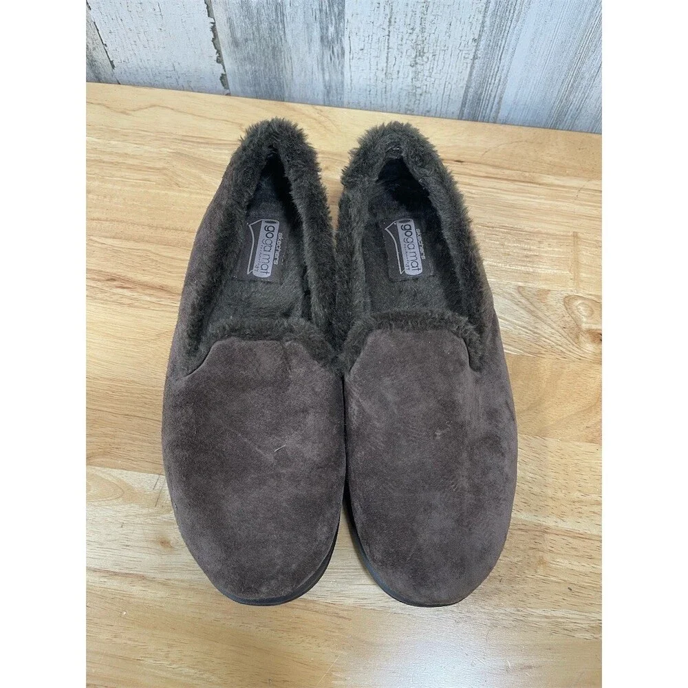 Skechers GO STEP Velvety Womens Slip-On Shoes Chocolate Brown Size 10 Cozy
